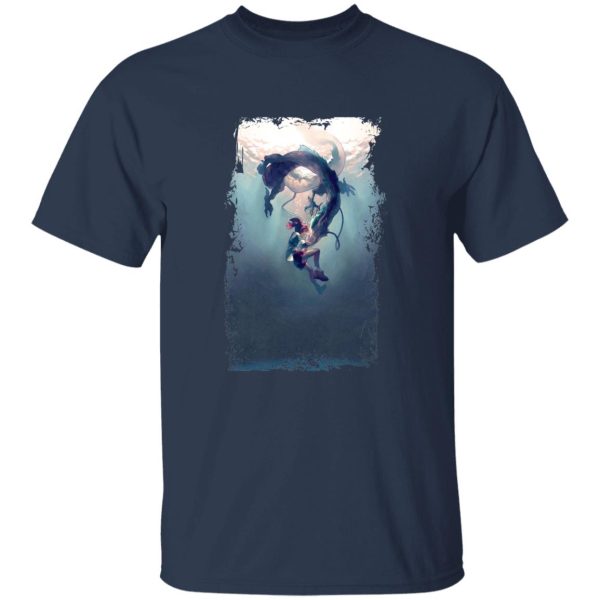 Dragon Haku Spirited Away - Spirited Away – Chihiro and Haku under the Water T Shirt-Apparel, Dragon Haku Spirited Away, Spirited Away, Tshirt