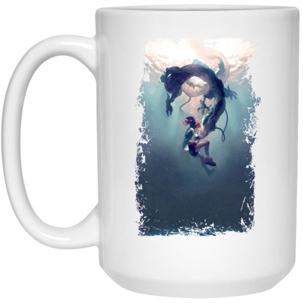 Spirited Away Train - Spirited Away – Chihiro and Haku under the Water Mug-House Decor, Mug, Spirited Away, Spirited Away Train