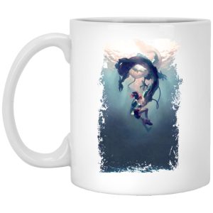 Spirited Away Train - Spirited Away – Chihiro and Haku under the Water Mug-House Decor, Mug, Spirited Away, Spirited Away Train