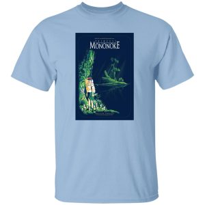 Princess Mononoke English Cast - Princess Mononoke and the Spirits T Shirt-Princess Mononoke English Cast