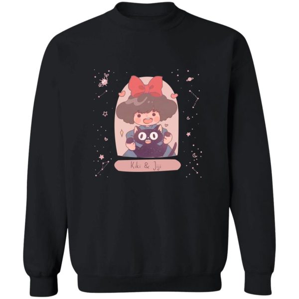 Cat From Kiki's Delivery Service Name - Kiki and Jiji cute Fanart Sweatshirt-Apparel, Cat From Kiki's Delivery Service Name, Kiki's Delivery Service, Sweatshirt