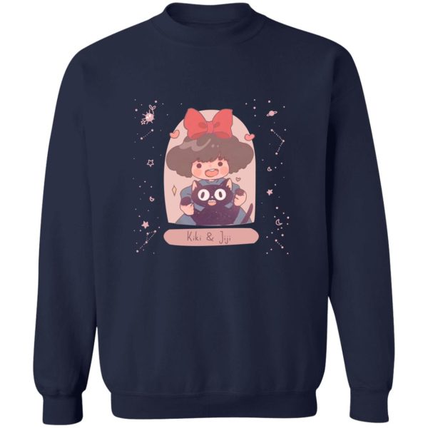 Cat From Kiki's Delivery Service Name - Kiki and Jiji cute Fanart Sweatshirt-Apparel, Cat From Kiki's Delivery Service Name, Kiki's Delivery Service, Sweatshirt