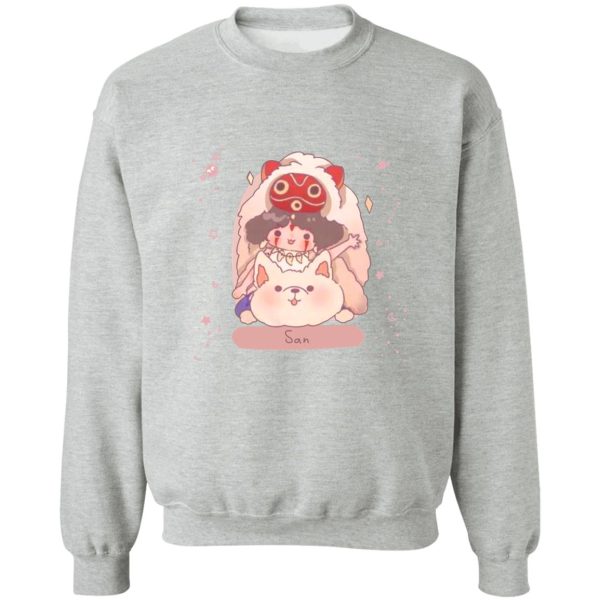 Princess Mononoke With Wolf - Mononoke Princess – San Fanart Sweatshirt-Apparel, princess mononoke, Princess Mononoke With Wolf, Sweatshirt