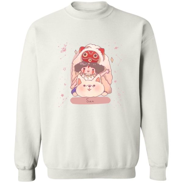 Princess Mononoke With Wolf - Mononoke Princess – San Fanart Sweatshirt-Apparel, princess mononoke, Princess Mononoke With Wolf, Sweatshirt