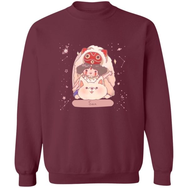 Princess Mononoke With Wolf - Mononoke Princess – San Fanart Sweatshirt-Apparel, princess mononoke, Princess Mononoke With Wolf, Sweatshirt