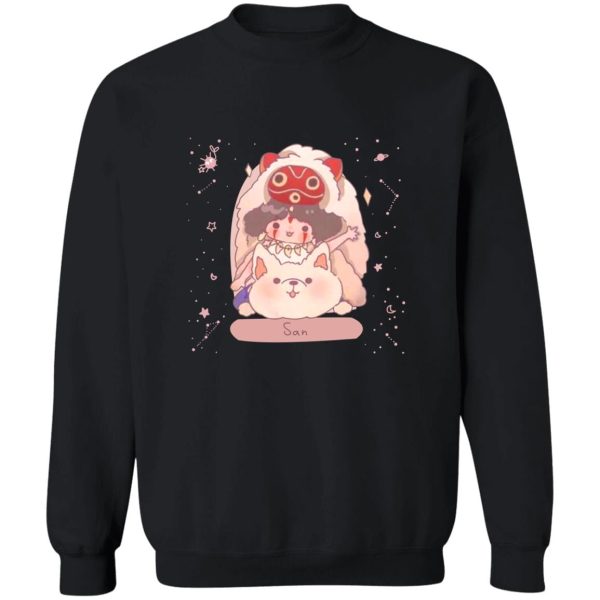 Princess Mononoke With Wolf - Mononoke Princess – San Fanart Sweatshirt-Apparel, princess mononoke, Princess Mononoke With Wolf, Sweatshirt