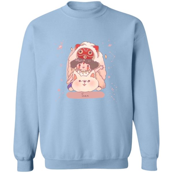 Princess Mononoke With Wolf - Mononoke Princess – San Fanart Sweatshirt-Apparel, princess mononoke, Princess Mononoke With Wolf, Sweatshirt