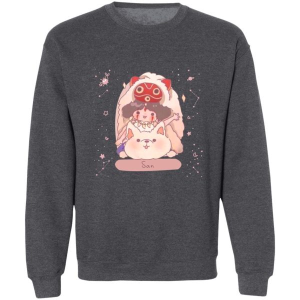 Princess Mononoke With Wolf - Mononoke Princess – San Fanart Sweatshirt-Apparel, princess mononoke, Princess Mononoke With Wolf, Sweatshirt