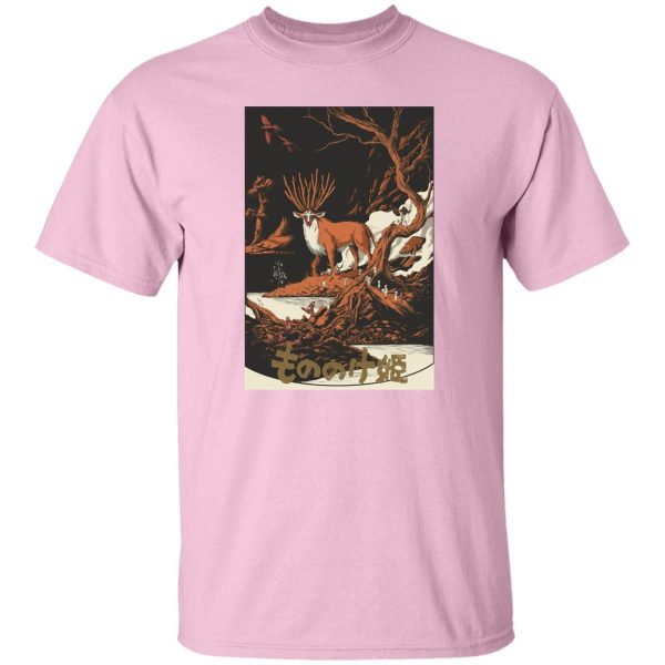 Characters In Princess Mononoke - Princess Mononoke – Shishigami by the River T Shirt-Characters In Princess Mononoke