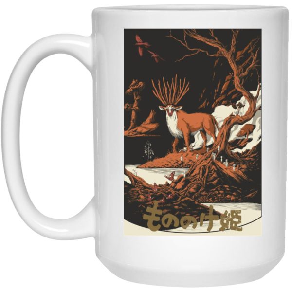 Princess Mononoke Mononoke Hime - Princess Mononoke – Shishigami by the River Mug-Princess Mononoke Mononoke Hime