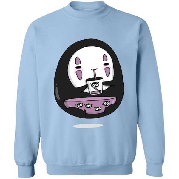 Spirited Away Free - Cute No Face Kaonashi Drinking Tea Sweatshirt-Apparel, kaonashi, no face, Spirited Away, Spirited Away Free, Sweatshirt