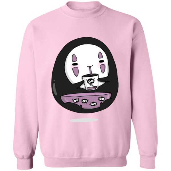 Spirited Away Free - Cute No Face Kaonashi Drinking Tea Sweatshirt-Apparel, kaonashi, no face, Spirited Away, Spirited Away Free, Sweatshirt