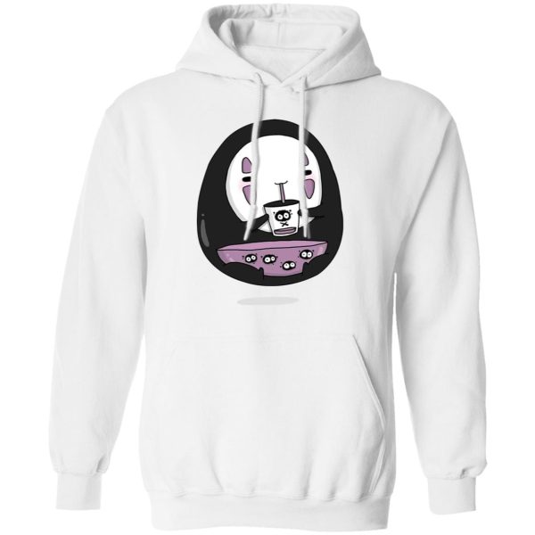 Spirited Away Duck - Cute No Face Kaonashi Drinking Tea Hoodie-Apparel, Hoodie, kaonashi, no face, Spirited Away, Spirited Away Duck