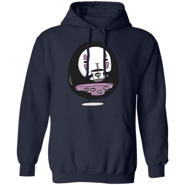 Spirited Away Duck - Cute No Face Kaonashi Drinking Tea Hoodie-Apparel, Hoodie, kaonashi, no face, Spirited Away, Spirited Away Duck