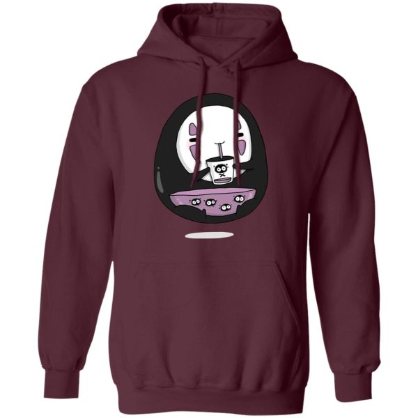 Spirited Away Duck - Cute No Face Kaonashi Drinking Tea Hoodie-Apparel, Hoodie, kaonashi, no face, Spirited Away, Spirited Away Duck