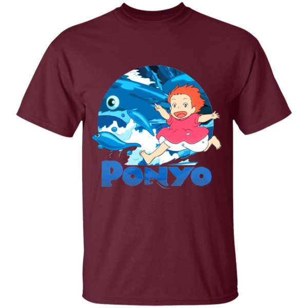 Ponyo English Movie - Ghibli Studio Ponyo On The Waves T Shirt for Kid-Ponyo English Movie