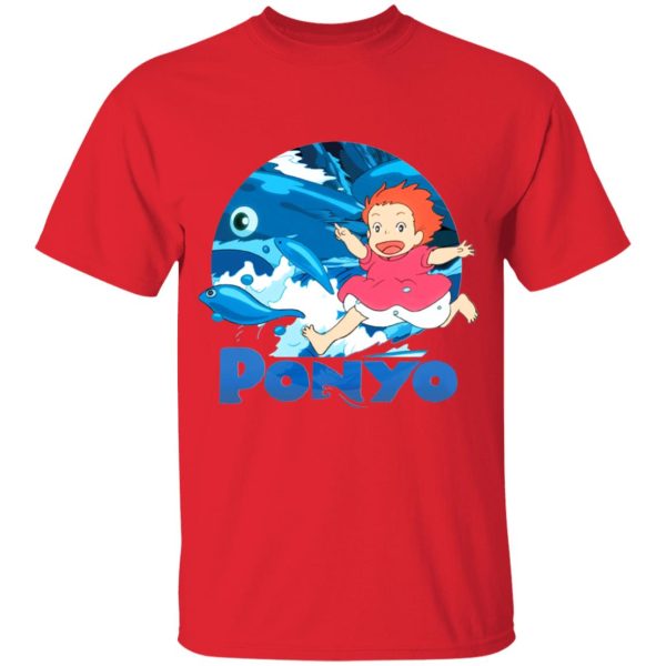 Ponyo English Movie - Ghibli Studio Ponyo On The Waves T Shirt for Kid-Ponyo English Movie