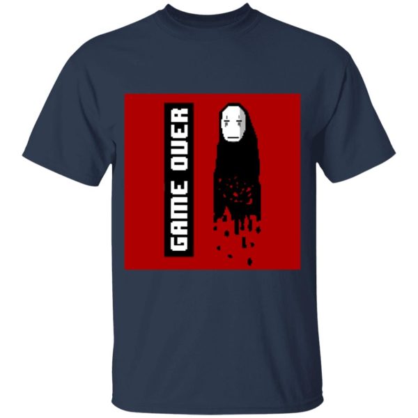 Dust Sprites Spirited Away - Spirited Away No Face 8 BIT Game Over T Shirt for Kid-Dust Sprites Spirited Away