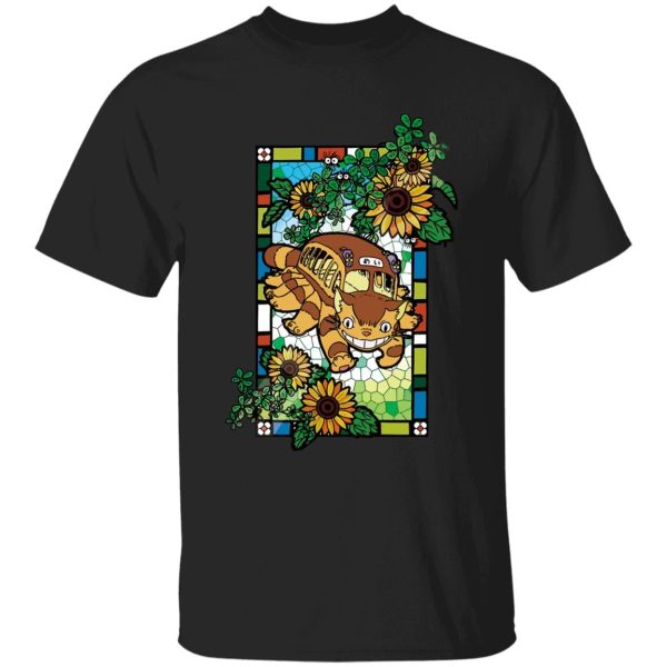 Totoro Poster - My Neighbor Totoro – Cat Bus Stained Glass Art T Shirt for Kid-Totoro Poster