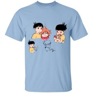 Ponyo Voice Actors English - Ponyo and Sosuke Sketch T Shirt for Kid-Ponyo Voice Actors English