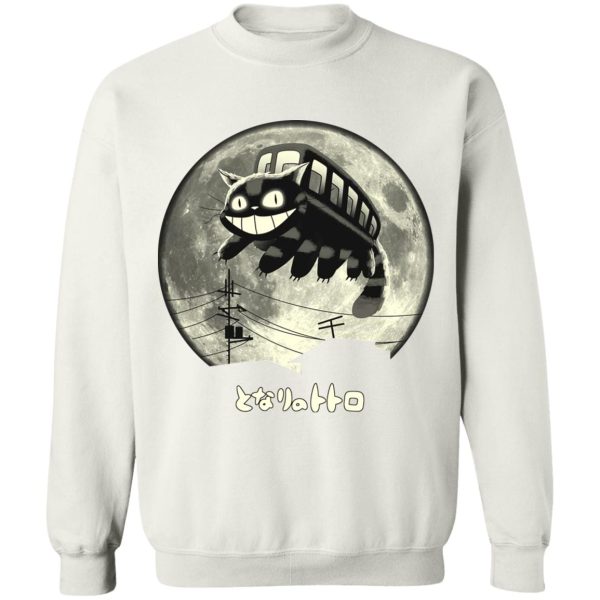 Totoro Umbrella - Cat Bus in The Sky Sweatshirt-Apparel, My Neighbor Totoro, Sweatshirt, Totoro Umbrella