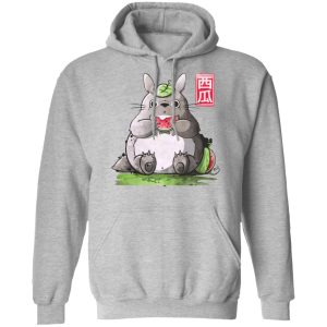 Japanese Totoro Plush - Totoro and Watermelon Hoodie-Apparel, Hoodie, Japanese Totoro Plush, My Neighbor Totoro