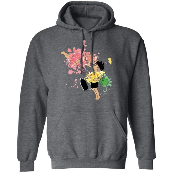 Ponyo Lisa - Ponyo and Sosuke Colorful Hoodie Unisex-Apparel, Hoodie, ponyo, Ponyo Lisa