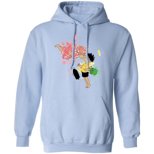 Ponyo Lisa - Ponyo and Sosuke Colorful Hoodie Unisex-Apparel, Hoodie, ponyo, Ponyo Lisa