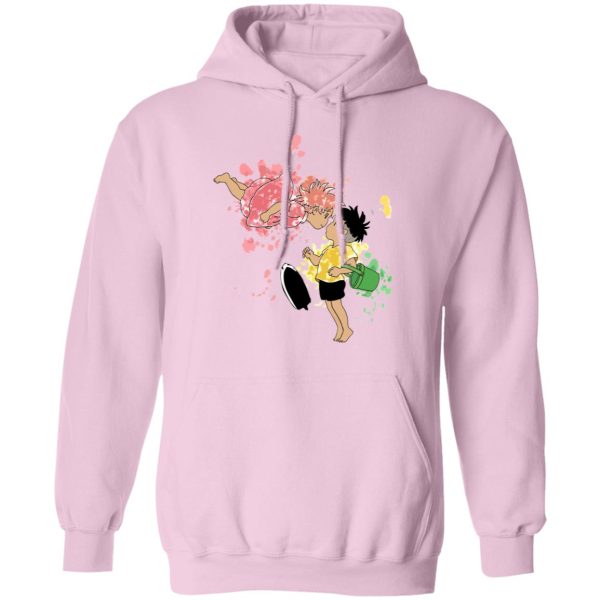 Ponyo Lisa - Ponyo and Sosuke Colorful Hoodie Unisex-Apparel, Hoodie, ponyo, Ponyo Lisa