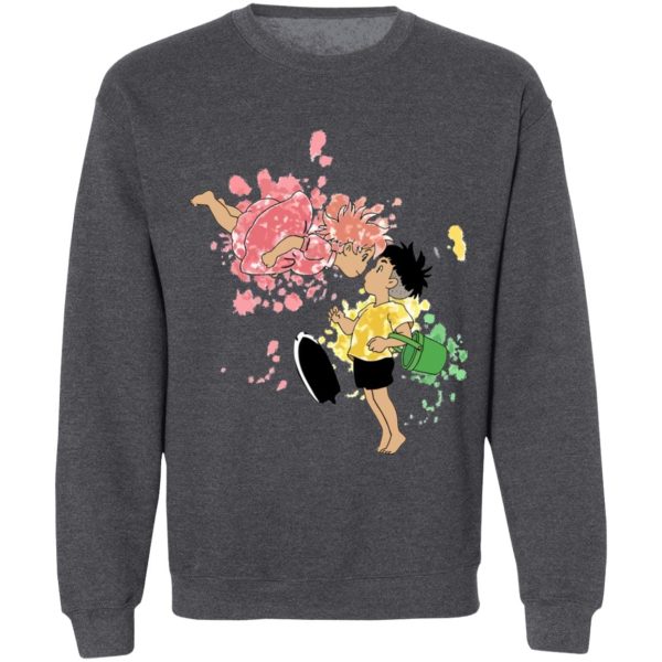 Ponyo Tattoo - Ponyo and Sosuke Colorful Sweatshirt Unisex-Apparel, ponyo, Ponyo Tattoo, Sweatshirt