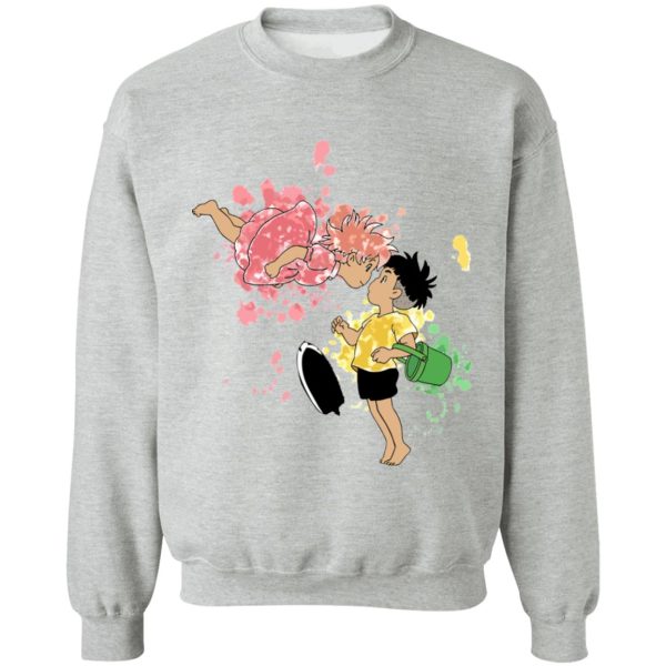 Ponyo Tattoo - Ponyo and Sosuke Colorful Sweatshirt Unisex-Apparel, ponyo, Ponyo Tattoo, Sweatshirt