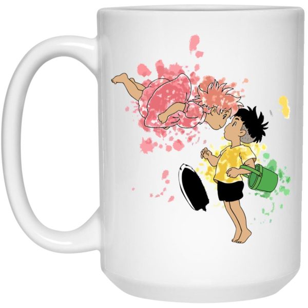 Ponyo Ramen Bowl - Ponyo and Sosuke Colorful Mug-House Decor, Mug, ponyo, Ponyo Ramen Bowl