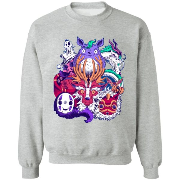 Totoro In Japanese - Ghibli Characters creepy style Sweatshirt-Apparel, kaonashi, My Neighbor Totoro, no face, Sweatshirt, Totoro In Japanese