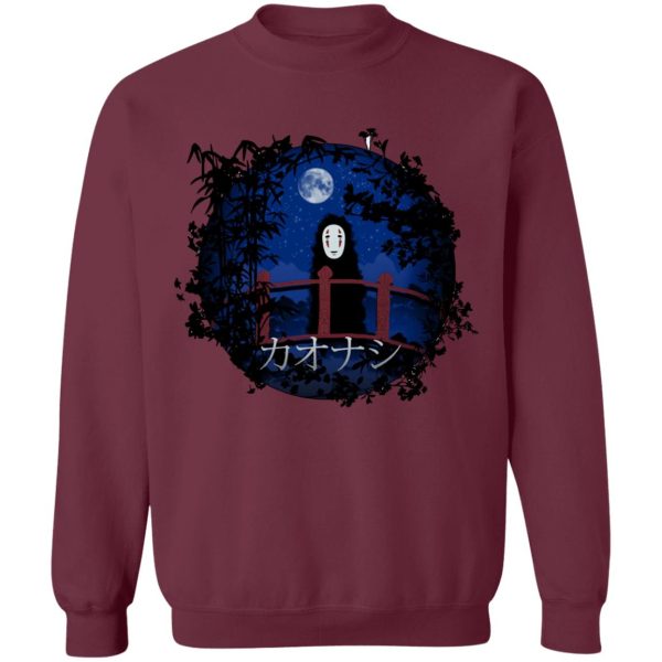 Spirited Away Poster - Spirited Away Kaonashi No Face by the blue Moon Sweatshirt-Apparel, kaonashi, no face, Spirited Away, Spirited Away In Theaters, Spirited Away Poster, Studio Ghibli Spirited Away, Sweatshirt