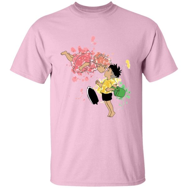 Ponyo Japanese - Ponyo and Sosuke Colorful T Shirt Unisex-Apparel, ponyo, Ponyo Japanese, Tshirt