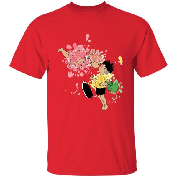 Ponyo Japanese - Ponyo and Sosuke Colorful T Shirt Unisex-Apparel, ponyo, Ponyo Japanese, Tshirt