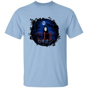 Spirited Away Bath House - Spirited Away Kaonashi No Face by the blue Moon T Shirt-Apparel, kaonashi, no face, Spirited Away, Spirited Away Bath House, Tshirt