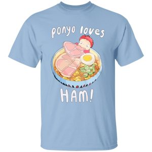 Fujimoto Ponyo - Ponyo Loves Ham T Shirt for Kid-Fujimoto Ponyo