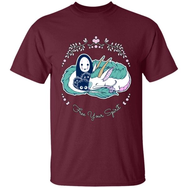 Minimalistic Spirited Away Wallpaper Portrait - Spirited Away – No Face and Haku Dragon T Shirt for Kid-Minimalistic Spirited Away Wallpaper Portrait