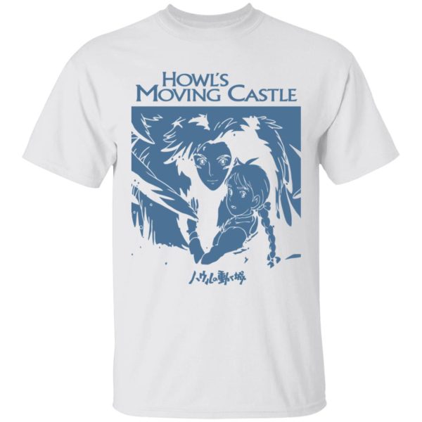 Howl's Moving Castle Poster - Howl’s Moving Castle Black & White T Shirt for Kid-Howl's Moving Castle Poster