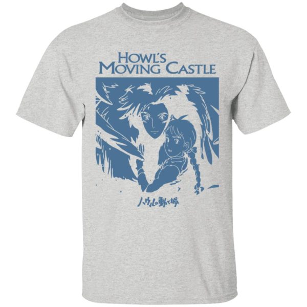 Howl's Moving Castle Poster - Howl’s Moving Castle Black & White T Shirt for Kid-Howl's Moving Castle Poster