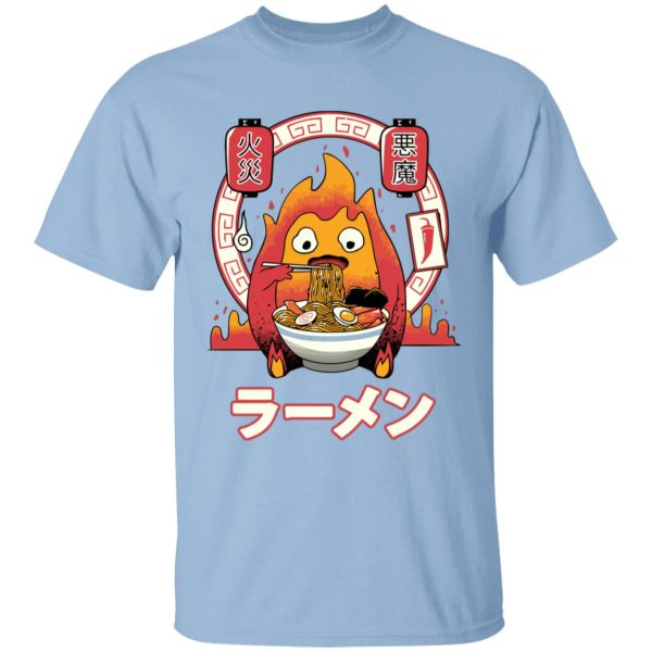 Howl's Moving Castle Piano - Howl’s Moving Castle – Calcifer Loves Ramen T Shirt for Kid-Howl's Moving Castle Piano