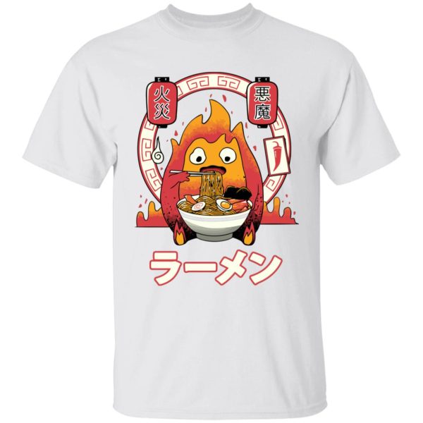 Howl's Moving Castle Piano - Howl’s Moving Castle – Calcifer Loves Ramen T Shirt for Kid-Howl's Moving Castle Piano