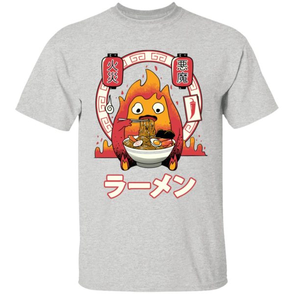 Howl's Moving Castle Piano - Howl’s Moving Castle – Calcifer Loves Ramen T Shirt for Kid-Howl's Moving Castle Piano