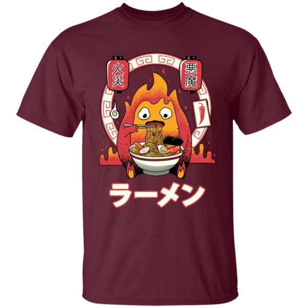 Howl's Moving Castle Piano - Howl’s Moving Castle – Calcifer Loves Ramen T Shirt for Kid-Howl's Moving Castle Piano