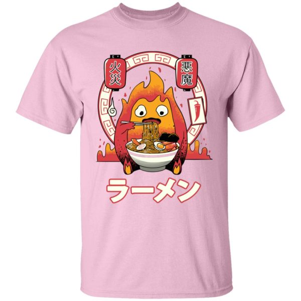 Howl's Moving Castle Piano - Howl’s Moving Castle – Calcifer Loves Ramen T Shirt for Kid-Howl's Moving Castle Piano