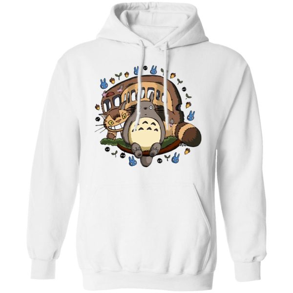 Totoro Hoodie - Totoro and the Catbus Hoodie-Apparel, Hoodie, My Neighbor Totoro, Totoro Hoodie