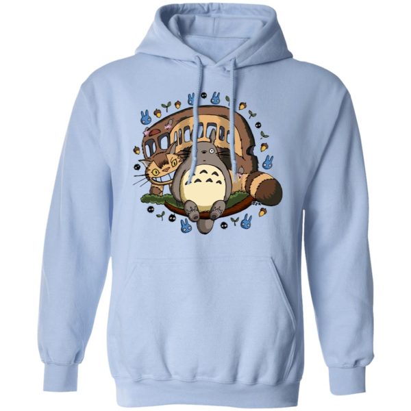 Totoro Hoodie - Totoro and the Catbus Hoodie-Apparel, Hoodie, My Neighbor Totoro, Totoro Hoodie