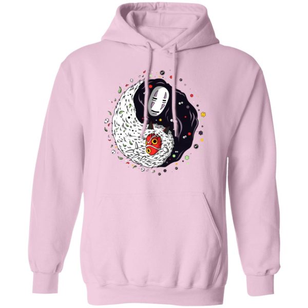 Spirited Away Haku Dragon - Princess Mononoke And Kaonashi Ying Yang Hoodie-Apparel, Hoodie, kaonashi, no face, princess mononoke, Spirited Away, Spirited Away Haku Dragon