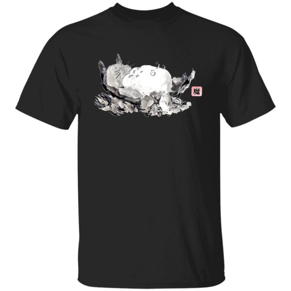 Totoro Bag - Sleeping Totoro ink Painting T Shirt-Apparel, My Neighbor Totoro, Totoro Bag, Tshirt